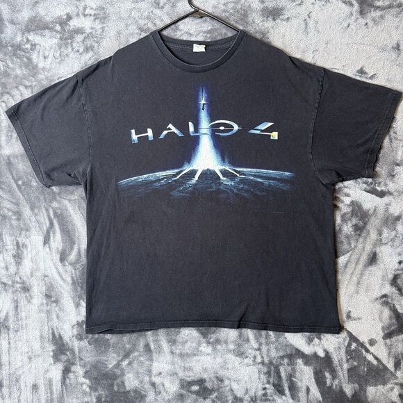 Halo 4 Video Game Promo T-Shirt Size XX-Large Outer Space Wake Up John Cyber - Picture 1 of 6